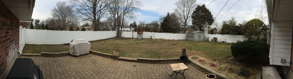 Project TWH - Spring Backyard Panoramic View