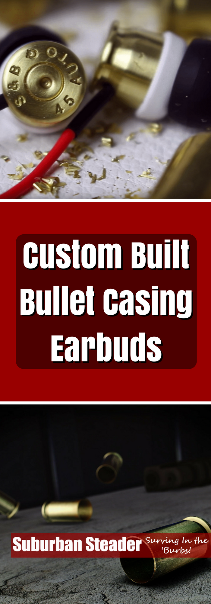 Custom Made Bullet Casing Earbuds