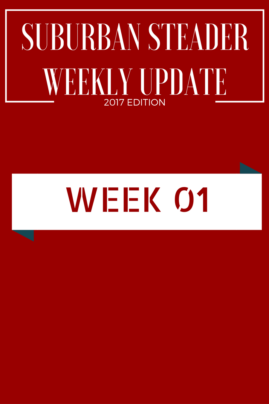  Weekly Upate - 2017 - Week 01