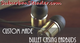 Custom Made Bullet Casing Earbuds